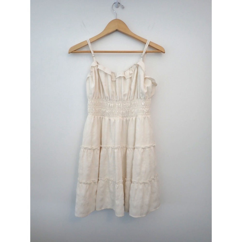 Altar'd State Dress Womens XL Large White Mini Fit Flare Layered Cami Sleeveless